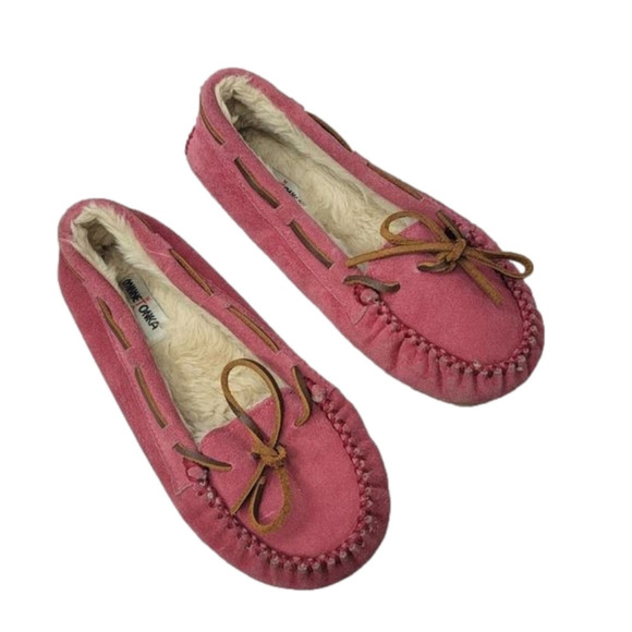 Minnetonka Moccasins Slipper Pink Suede - Picture 1 of 9